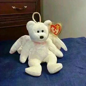 1998 Halo bear Ty Beanie Baby, with errors